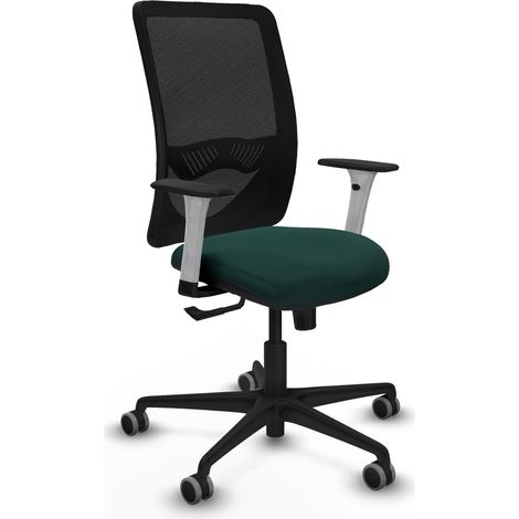 Silla de oficina piqueras y crespo Zulema negro malla cuero (1/2)