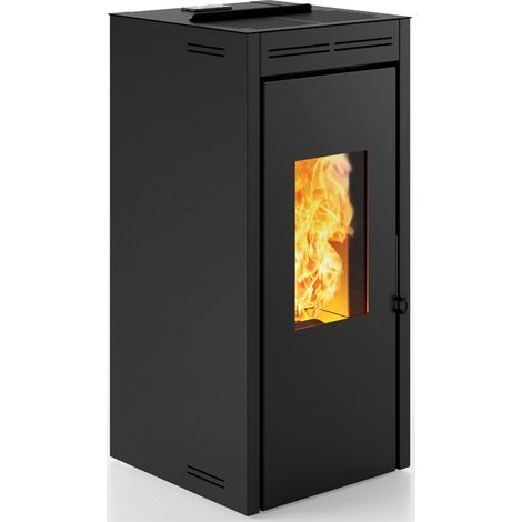 termostufa a pellet ermetica invicta "teramo plus" nero 15,9 kw (1/2)