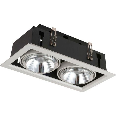 Downlight LED Empotrable 40W 3000K con 2 Focos Orientables