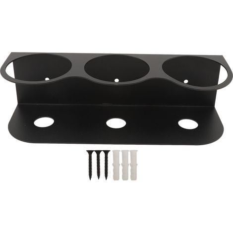 All Purpose Spray Bottle Holder Wall Mount Heavy Duty Carbon Steel Storage Rack for Garage Home Craft Workspace Paint Bottle Organizer 3 Hole (1/5)