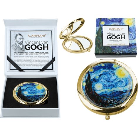 Specchietto da tasca Notte stellata di Van Gogh, arte cosmetica