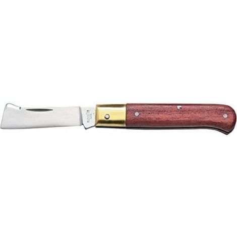 1 - Couteau à greffe - Greffoir - Lame en acier inox et manche en bois - Pour jardinage et arboriculture - Naturel - 17 cm