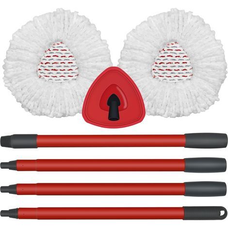 Tête de vadrouille de Remplacement.Base.Manche Compatible avec Vileda Turbo 3-en-1 en Microfibre.Housse de tête de vadrouille Triangulaire et Manche de vadrouilles (1/5)