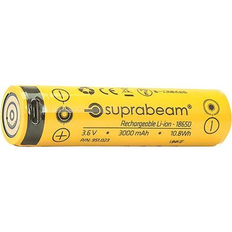 Batería de reemplazo de 18650 adaptada a Suprabeam Q3R/Q4XR