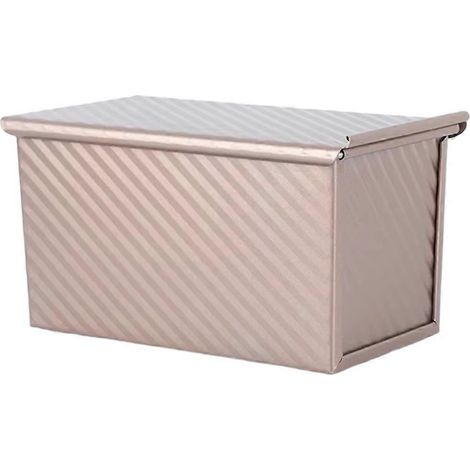Moule à pain rectangulaire avec couvercle, plaque de cuisson pour pain, gâteau et toasts, boîte à toasts antiadhésive avec couvercle, accessoire de cuisine en acier (1/5)