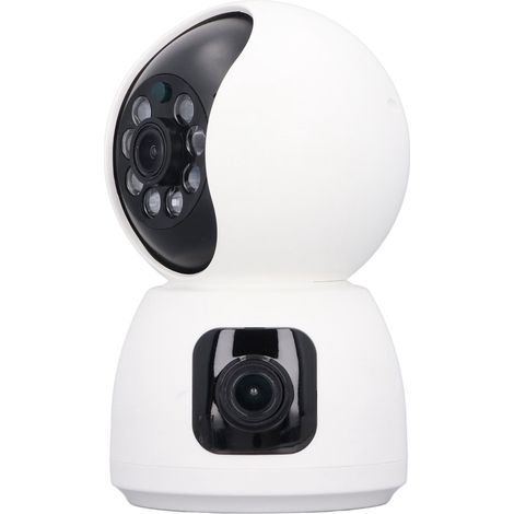 Caméra de surveillance sans fil avec double objectif (1080p), audio bidirectionnel, babyphone et télécommande Wi-Fi pour une utilisation en intérieur. (1/5)