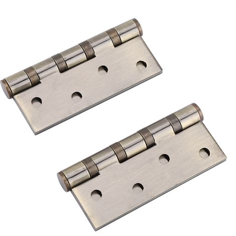 4 Zoll 3 mm Edelstahl-Türscharnier mit losem Stift, Schalldämpferpuffer, geräuschdämpfendes Lager (gelb plattiert) (1/5)