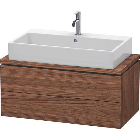 Armario consola bajo L-CUBE 400x920x477mm nogal oscuro