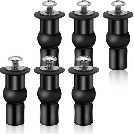 Vis de fixation pour abattant de WC, lot de 6, fixations universelles pour abattant de WC, caoutchouc extensible (1/5)