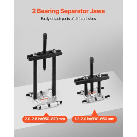 Kit d'Extracteurs de Roulement 14PCs, Arrache Roulement Capacité de 5 tonnes avec Mâchoires de 50 et 70 mm, Kit d’Outils d'Extraction avec Étui, pour Réparation Automobile Atelier Garage (1/5)