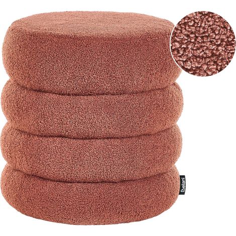 Pouf SUMPTER Bouclé Goldbraun (1/5)