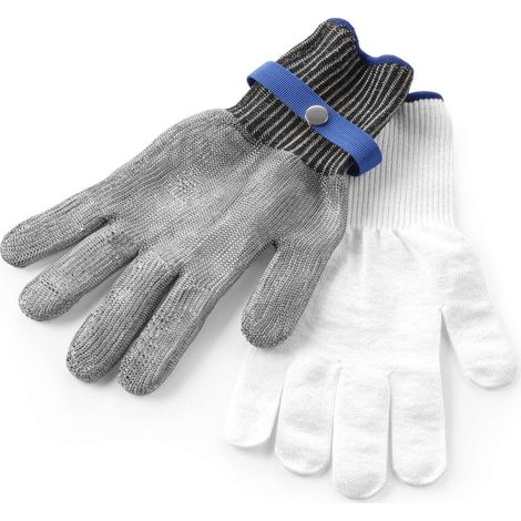 Guante de cocina de acero inoxidable anticorte talla L - Hendi 556672 (1/2)
