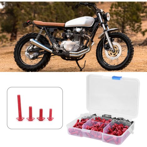 177-teiliges Motorradschrauben-Verkleidungsschrauben-Set, universell M5/M6, passend für Yamaha Sportmotorräder, Rot (1/5)