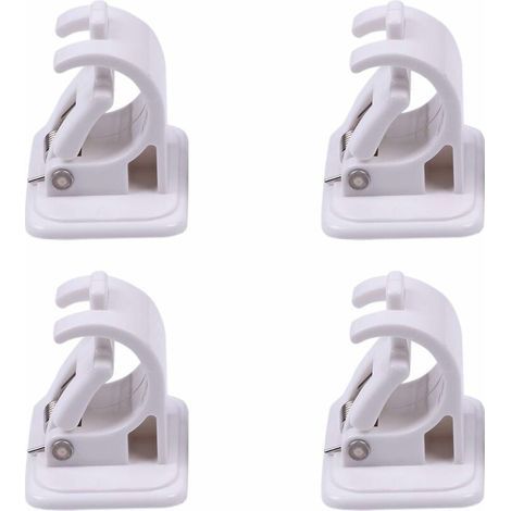 Gancho autoadhesivo para cortinas, soporte para barra de cortina sin taladrar, ganchos de pared autoadhesivos, toallero, soporte de pared, fijaciones sin taladrar, soporte para barra de cortina, cocin (1/5)