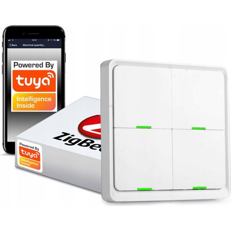 Fernbedienungsschalter, 12 Szenen, 4 Tasten, ZigBee, Tuya (1/5)