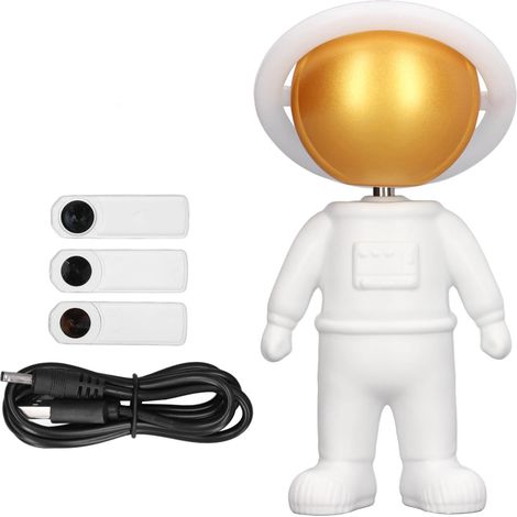 rechargeable USB en forme d astronaute lampe à rotation (1/5)