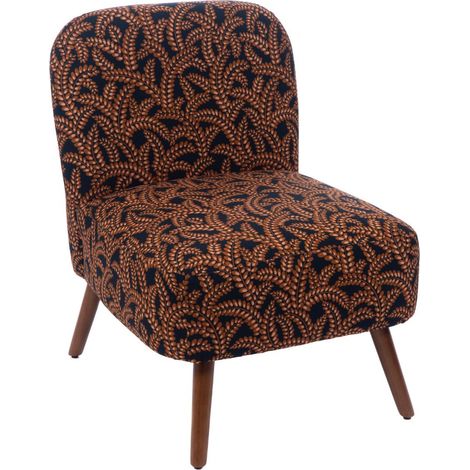 Amadeus - Fauteuil en tissu bleu marine Bucolique (1/5)