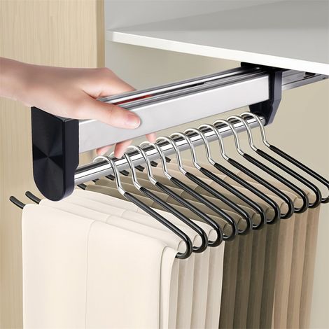 LEDANDER Tringle à vêtements extensible de 34,7cm, idéale pour la chambre, la salle de bain ou la buanderie, pouvant accueillir jusqu'à 12 à 14 vêtements (1/5)
