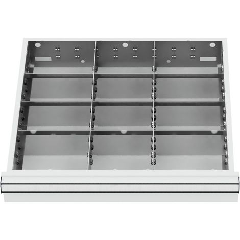 STIER Schubladeneinteilung Metalleinteilung BLH 200-300 mm Innenmaß 500x450 mm 12 Fächer 6 x TW 175 (1/4)