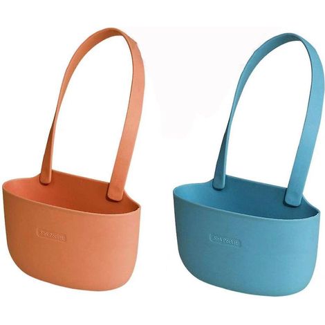Porte-éponges pour évier de cuisine - Ensemble de 2 pièces, rangement de type panier pour ustensiles de cuisine (1/5)