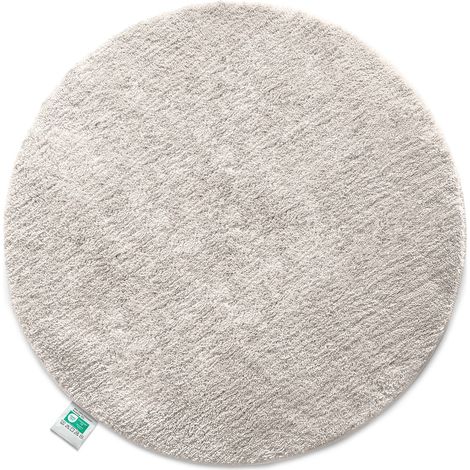 Badematte Sky Badteppich in Rund Ivory 95 cm Durchmesser