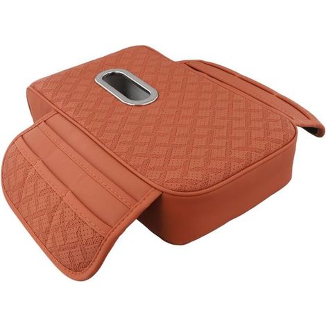 Cojín reposabrazos para coche 3 en 1 con caja para pañuelos y compartimento lateral. Máxima comodidad para accesorios de coche. (1/5)