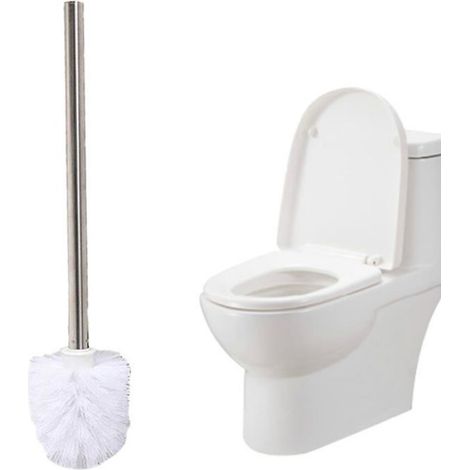 Brosse WC inox - 1 pièce, anti-rayures poils durs pour nettoyage profond toilette Aucuneary (1/5)