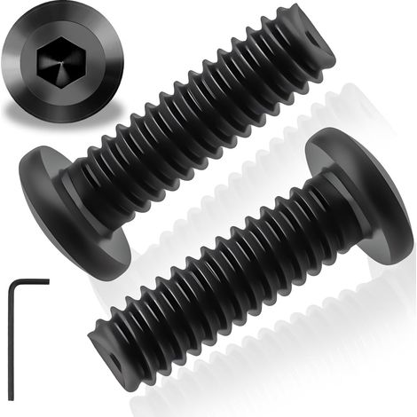 Tornillo Cabeza Plana - M6 x 20 mm - Acero Inoxidable 304 - Negro - Rosca Completa - 25 Unidades (1/5)