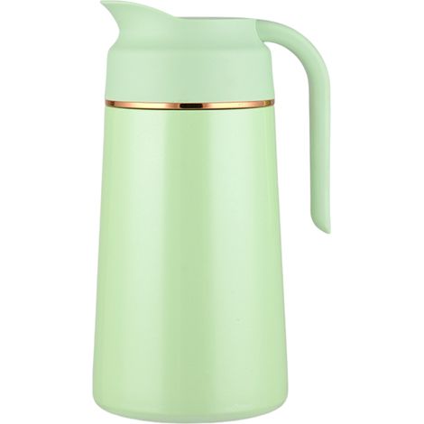 Cafetière isotherme en acier inoxydable de qualité alimentaire avec couvercle à bouton-poussoir, double paroi et isolation sous vide.//
