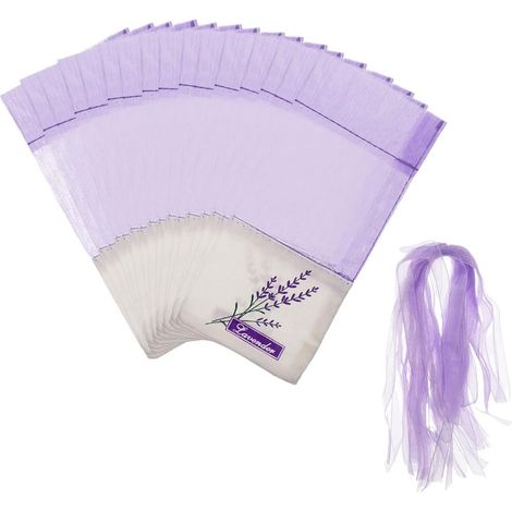 Lot de 50 Sachets Vides pour Lavande en Coton Pourpre, Paquet Compacts et Élégants pour Stocker la Lavande la Maison Festivals (1/5)