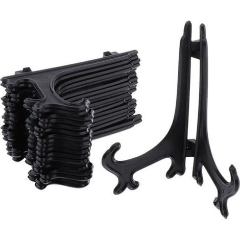 Porte Assiette Chevalet - Support Pour Cadre Photo Livre Décoration Intérieure - Noir - 14.5 x 12 cm - Lot de 10 (1/4)