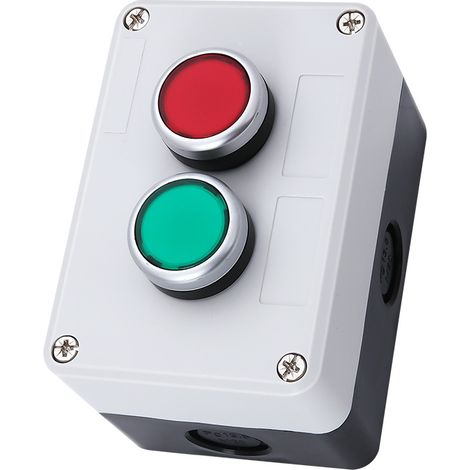 Bouton d'arrêt d'urgence, bouton d'arrêt d'urgence du réservoir d'eau - Deux positions (rouge vert à réarmement automatique) (1/4)