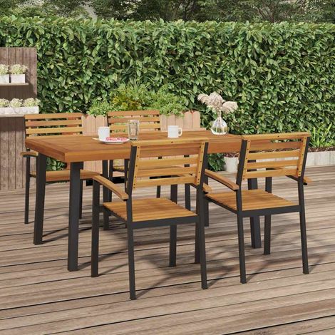 Gartentisch 150x90x75 cm Massivholz Akazie