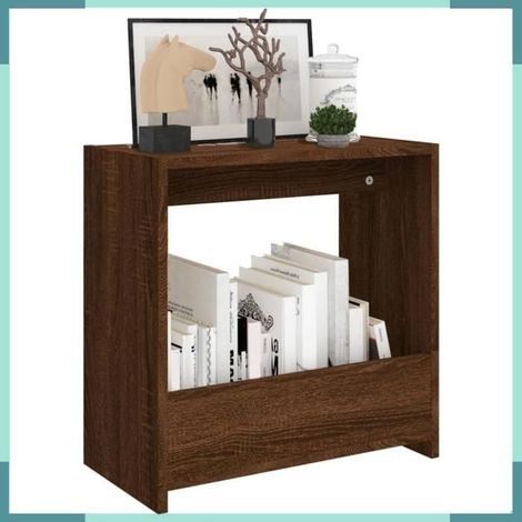 826631 Table d'appoint Chêne marron 50x26x50 cm Bois d'ingénierie (1/5)