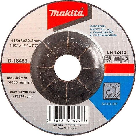 MAKITA D-18459-20 Metall-Entgratungsscheibe 115x6x22mm (20Stk)