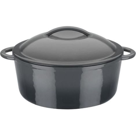 Solid cast iron pot - GSW - GRAY SHADOW - 24 cm - Round - Induction - Gray (1/5)