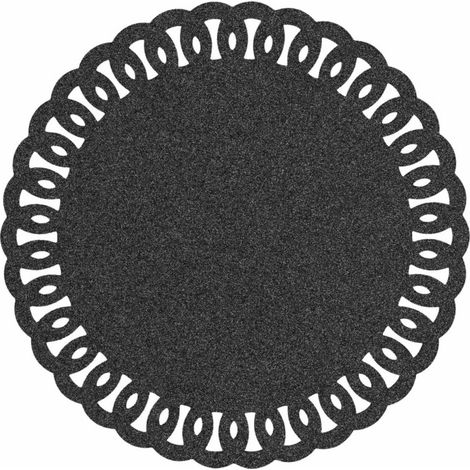 Set de Table Rond à Paillettes "Guirlande" 38cm Noir