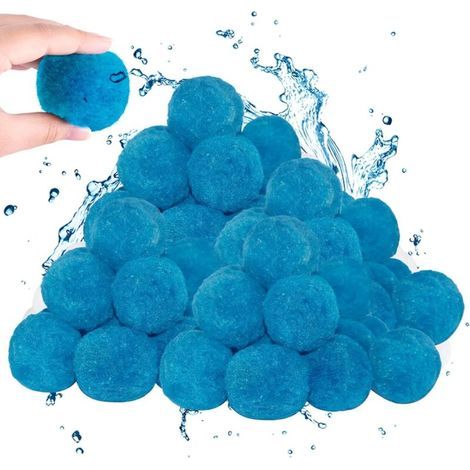 1,5 Pfund Poolfilterbälle, umweltfreundlicher Sand für Sandfilter, wiederverwendbare Bälle für private Pools (1/5)