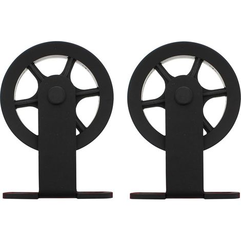 Intersteel 2-teiliges Laufrollen-Set Wheel Top 170 mm Schwarz (1/4)