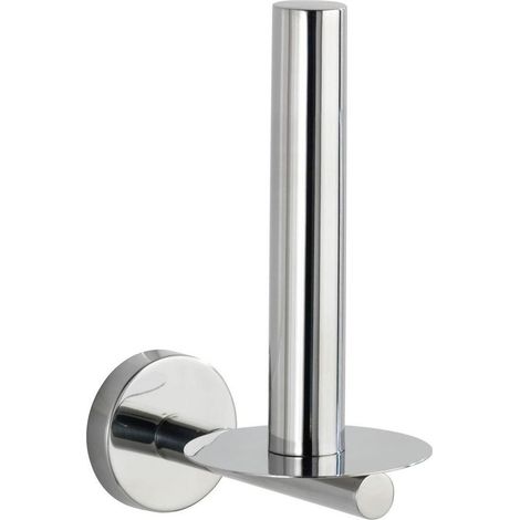 WENKO Porte-papier toilette Bosio Shine, acier inox brillant, 8x18x12,5 cm, rangement WC design (1/5)