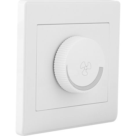 Interrupteur de vitesse pour ventilateur de plafond, panneau mural blanc, bouton, 250 V CA, 100 W, 86 x 86 mm
