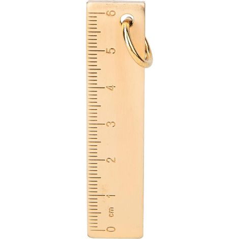 Pendentif règle en laiton de 6 cm pour des mesures précises (1/5)