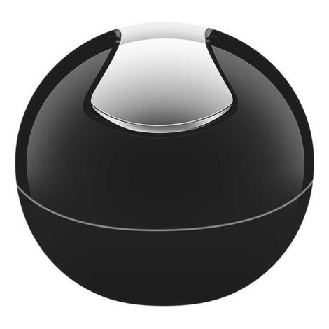 Poubelle à bascule PP BOWL 1L Noir Spirella (1/4)