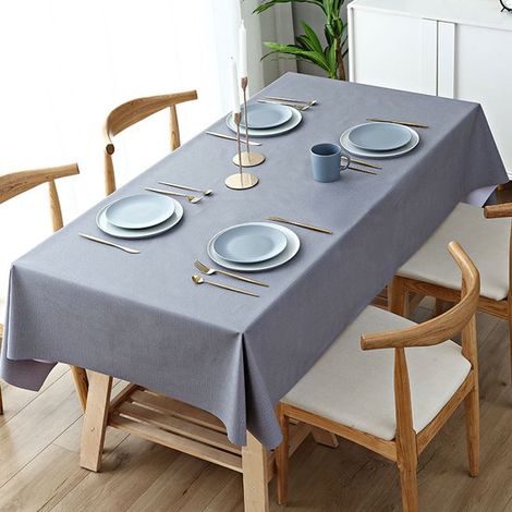 Wasserdichte, abwaschbare PVC Tischdecke, ölabweisend, spritzwassergeschützt und knitterfrei, rechteckig, für Zuhause, Küche, Partys und den Auße (1/5)