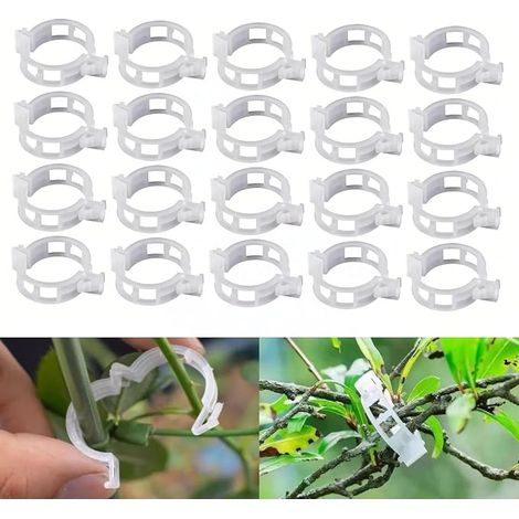 100 pezzi di clip di supporto per piante, clip per pomodori da giardino, supporto, collega piante, spago, tralicci per viti, gabbie per piante, clip di fissaggio per ortaggi, strumenti per innestare p (1/4)