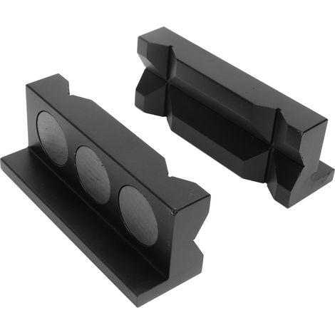 Lot de 2 coussinets de protection pour mâchoires d'étau en alliage d'aluminium, avec insert magnétique. (1/5)