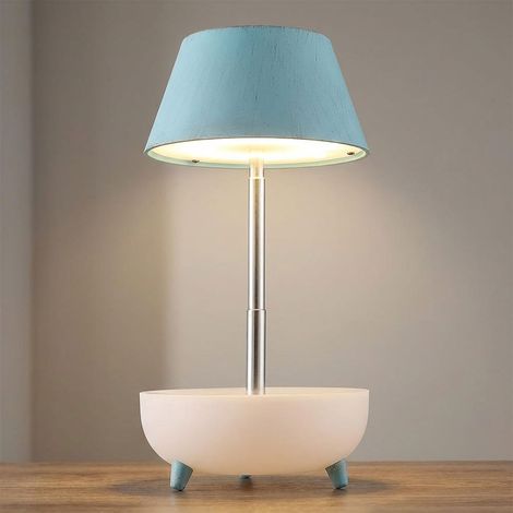 Lampada da tavolo ricaricabile a LED touch dimmer lampada da tavolo regolabile in altezza lampada da comodino blu touch, USB, 1W 100Lm bianco caldo, DxH 11,8x22,5 cm