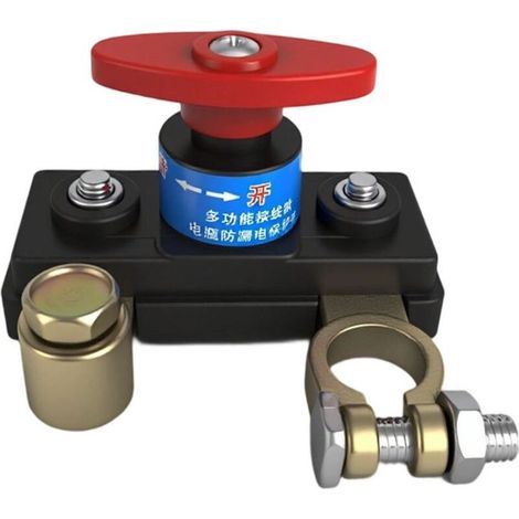 Coupe-batterie 12V/24V – Isolateur pour véhicules – Installation facile – Plastique et cuivre résistant – Prolonge la durée de vie de la batterie (1/4)