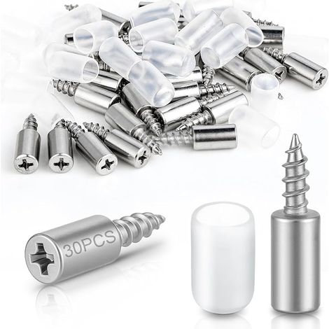 30-teiliges Regalträger-Set Ø 7,5 mm – Selbstbohrende Befestigungsstifte mit Gummischutz für Schränke, Bücherregale, Möbel und Regale im Wohnbereich. (1/5)