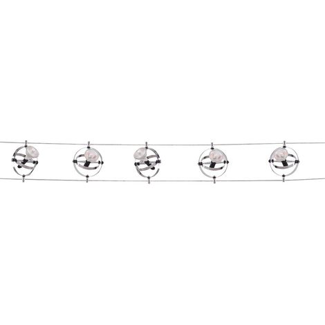 TRACK et SPOT 5L Led CABLE KIT, ADJUSTABLE GYROSCOPE HEADS, chrome (1/3)
